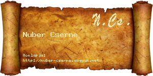Nuber Cserne névjegykártya